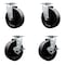 Service Caster 6 Inch Glass Filled Nylon Swivel Caster Set with Roller Bearings 2 Brakes SCC SCC-20S620-GFNR-2-TLB-2 - alternate 1